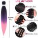 Pre-stretched Braiding Hair 26" Easy Braid 6 Packs Professional Kanekalon Synthetic Fiber Crochet EZ Braids Yaki Texture Braiding Hair Extensions (1B/Purple/Pink) 26 Inch (Pack of 6) T1B/Purple/Pink - Buy Online on GoSupps.com
