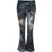 Floral Print Flare Jeans for Women | Curvy Fit Bootcut | High Waist Y2K Denim Pants | Blue | 4X-Large - Buy Online on GoSupps.com