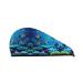 Tranquil Underwater Scenery Print Coral Velvet Absorbent Dry Hair Cap Towel Wrap for Women Wet Hair Tour Swimming Pool