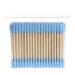 Rtengtunn 100pcs Cosmetic Makeup Cotton Swab Sticks Double Head Ear Bud Cleaning Tools - Blue