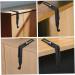 ABOOFAN 2pcs Metal Cabinet Hooks Heavy Duty Clothes Hanger Towel Hooks Metal Hook Wall Hanging Household 8.00X7.00X1.20CM Black - Buy Online on GoSupps.com
