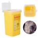 1L Sharps Container for Needles Tattoo Plastic Biohazard Needle Disposal - Red/Yellow - Buy Online on GoSupps.com