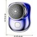 Portable Electric Razor for Men - Wet/Dry Mini Shaver, USB Rechargeable, Blue - Perfect for Home, Car, Travel - Buy Online on GoSupps.com
