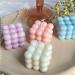 Small Light Purple Bubble Cube Candle - Soy Wax Aromatherapy Scented Candle for Relaxation & Birthday Gift | 1PC - Buy Online on GoSupps.com