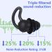 Acwoo 3D Silicone Earplugs for Sleeping - Noise Reduction Reusable Hearing Protection Block Snoring Ideal for Festivals - Black - Buy Online on GoSupps.com