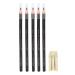 Eyebrow Pencil Set Brow Pencil Sharpener Waterproof Eyebrow Pencil for Perfect Makeup Brow Makeup Tool with Sharpener for Student Office Workers(Black)