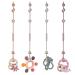 Vicloon Silicone Toy Clip 4Pcs Toy Safety Straps Food Grade Silicone Pacifier Clips Sippy Cup Strap Adjustable Stroller Pacifier Strap Hanging Toys Baby Toy Anti Drop Chain (Pink/Purple) Pink-Purple
