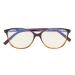 CessBlu Oversize Blue Light Filter Glasses Anti Glare UV Ray Protection Cat-eye Eyeglasses for Women Reading Computer Purple 2.5 x