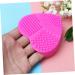 Housoutil Makeup Brush Cleaner - Silicone Cleaning Pad & Applicator - Rose Red 8x8.5cm | Effective Brush Washing Mat - Buy Online on GoSupps.com