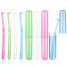 Umorismo 8 PCs Interspace tooth Branchs Toothbrush Tuft To Toothbrush with Catui Set soft Detailed toothbrush Small toothbrush for interdental spaces