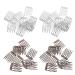 20 Pieces Hair Combs Slides Metal 5 Teeth Hair Combs Hair Clip Combs Craft Creative Costume Supplies DIY Silver and Bronze