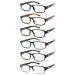 Cojwis 6 Pack Reading glasses for men women blue light filter glasses anti blue light PC Gaming fashion glasses visual aid reading aid (6 color 0.00 multiplier_x) 6 Mix color 0.0 x