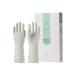 Lanon wahoo 3 pairs reusable household gloves skin -friendly gloves with flocked cotton feed for kitchen work household cleaning and dishwater light green size L L light green