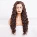 Salomezklm Lace Front Wig - Long Brown Heat-Resistant Corrugated Hair Without Glue for Fashionable Women (61 cm) - Buy Online on GoSupps.com