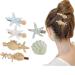 Shell Pearl Starfish Hair Clip Set for Women Girls Sea Star Hair Pins Girls Cute Headwear Styling Tools Princess Hair Clips Hair Accessories 6 Pcs 6 Pieces