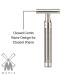 M HLE Rocca Series Stainless Steel Safety Razor | Silver Matt Finish - Closed Foam Edge - 1 Piece - Buy Online on GoSupps.com