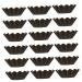Abaodam 50 pieces Wachpaper Warmer Liner Melt normal Wax melts liner wax warmer for candles fragrance candle pet -coated paper in food quality padded lights black 8x8x3cm