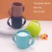 Silicone Baby Training Cup 7oz - Food Grade Toddler Open Cup with Handles for Baby Led Weaning - Blue - Buy Online on GoSupps.com