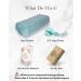 Tumaz Rectangular Yoga Bolster Set - Soft Blue Meditation Pillow with Carry Handle, 8-Feet Strap - Machine Washable Cover Included - Buy Online on GoSupps.com