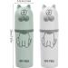 Cozlly 2-Pack Travel Toothbrush Cups for Kids - Cat Design Plastic Toothbrush Holder for Camping & School (White Green) - Buy Online on GoSupps.com