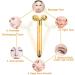 2-IN-1 Electric Gold Face Massager Roller | Instant Face Lift & Anti-Wrinkle | T Shape Arm Eye Nose Head Massager - Buy Online on GoSupps.com