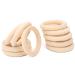 10 Untreated Wooden Baby Bite Rings - Smooth Circle Connectors for DIY Crafts (65mm) - Buy Online on GoSupps.com