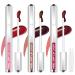 Jutqut 3 Colors Peel Off Lipstick Waterproof Lipstick Long Lasting Natural Matte Finish High Pigment Lipstick for Women