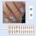 Eighosee 1Set Star Moon Color Blocking Wearable Nail Sea Salt Macaron Color Clear Diamond Model - Buy Online on GoSupps.com
