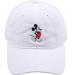 Disney Mickey Mouse Embroidered Cotton Adjustable Dad Hat with Curved Brim White Washed