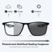 Multifocal Progressive Transition Photochromic Reading Glasses - Blue Light Blocking Spring Hinge Black-Clear 1.5x | Buy Internationally - Buy Online on GoSupps.com
