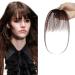 Clip in Fringe Bangs Human Hair Extensions #2 Dark Brown