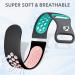 4 Pack Maledan Sport Bands for Fitbit Versa 3/Sense 2, Soft Wristband Replacement Accessories in Pink/Black Plum/Gray Teal/Coal Black - S 5.5-7 - Buy Online on GoSupps.com
