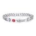 VNOX Men's Medical Alert ID Bracelet Stainless Steel Wrist Link Chain (Free Engraving) 8 inches