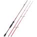 Soougayilang fishing rod 30 tons of carbon fiber sensitive 2-part baitcasting rod and spinning rod for fresh water or salt water fishing rod in tournament quality with 2 tips for bass red-spinning Fishing ROD 2.1m