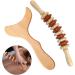 2PCs Anti Cellulite Wood Massage Tool Set | Gua Sha & Lymphatic Drainage Kit for Muscle Relaxation - Buy Online on GoSupps.com