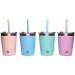 ELEFANT Kids & Toddler Cups (SET of 2) Stainless Steel Insulated Tumblers with Leak Proof Lids - Pink/Purple - Buy Online on GoSupps.com