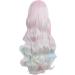 MapofBeauty Multi-color Lolita Long Curly Clip on Ponytails Cosplay Wig (Pink/Blue/Blonde) Pink/ Blue/ Blonde - Buy Online on GoSupps.com