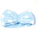 N/K Blue Face Wash Hairband Women Bow Makeup Cosmetic Elastic Headband New Released