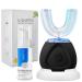 Ultrasonic Toothbrush Automatic Toothbrush 360 Auto Sonic Toothbrush Teeth whitening Brush with Timer & Wireless Charging 360 Ultrasonic Electric Toothbrush for Adult (Black)