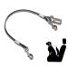 Yaodhaod dogs seat belt steel wire bite -resistant dog belt for car double tick and buckle adapter for dogs cats pet car dog safety belt (black 40cm 1pcs) 40cm 1PCs black