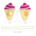 FATEORT Ice Cream Teething Toy - BPA Free Silicone Chew Toy for Babies 6-12 Months | Christmas Gift for Baby Relief | 6+Months Baby Gum Discomfort | Rose - Buy Online on GoSupps.com