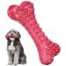 Peteast Dog Toys Durable Dog Chew Toys for Aggressive Chewers Bacon Flavored Tough Natural Rubber & Teeth Cleaning Chewing Bones for Large/Medium/Small Dogs