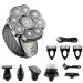 Head Shavers for Bald Men 6 in 1 Men's Bald Head Electric Shaver 9 Blades Floating Heads Beard Nose Ear Hair Trimmer Clipper Facial Brush Rechargeable Razor