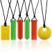 Kefu Colar chain for children Sensory Silicon Block Beißring for children with ADHD teething autism biting needs nails chewing stop causse hose speech therapy for boys and girls (mixing 5)