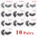 IFLOVEDEKD 25mm Thick Faux Mink Lashes 10 Pairs - Dramatic 5D Effect, Handmade & Reusable - Multipack Mix | 10 Styles - Buy Online on GoSupps.com
