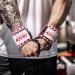 TAVIEW Wrist Wraps - Heavy Duty Thumb Loop for Weightlifting, Powerlifting & Cross Training - 18 Red & White - Men and Women's Gym Workout Accessories - Buy Online on GoSupps.com