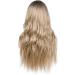 ColorfulPanda Ombre Blonde Wig with Dark Roots | Long Wavy Curly Synthetic Wig for Women - Ideal for Cosplay, Parties & Daily Wear - Buy Online on GoSupps.com