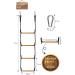Nakustab Heavy Duty Boat Ladder with Resin Rungs | 440lbs Strength | 4 Step Rope Ladder for Inflatable Boat, Kayak, Motorboat, Canoeing - Black - Buy Online on GoSupps.com