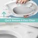 Round White Slow Close Toilet Seat with Never Loosen Hinges - Easy Removal, Two Sets of Parts, Durable Plastic Material - Buy Online on GoSupps.com