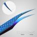 FEITA Diamond Grip Eyelash Extensions Tweezer 2Pcs - Japanese Steel Dolphin-shaped Precision Tweezers for False Lashes Application - Blue - Buy Online on GoSupps.com